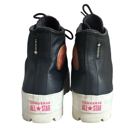 Converse Lug High Top Sneaker 9.5 Black Chuck Taylor All Star GoreTex Waterproof - Picture 3 of 10